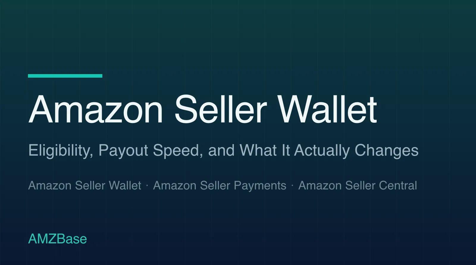 Amazon Seller Wallet title card