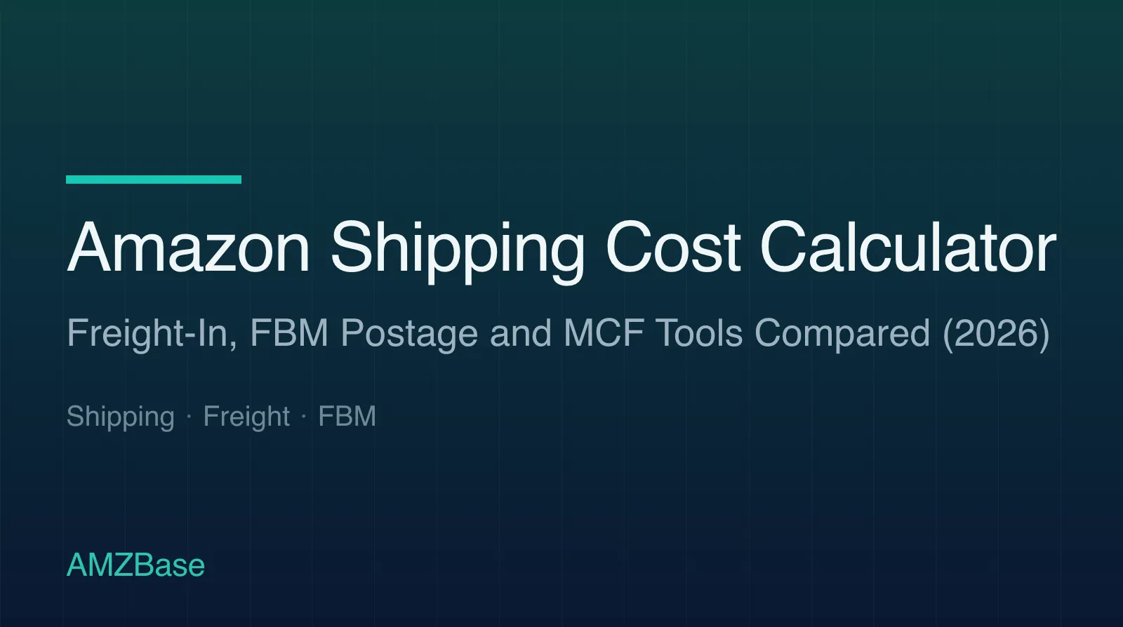 Amazon Shipping Cost Calculator title card