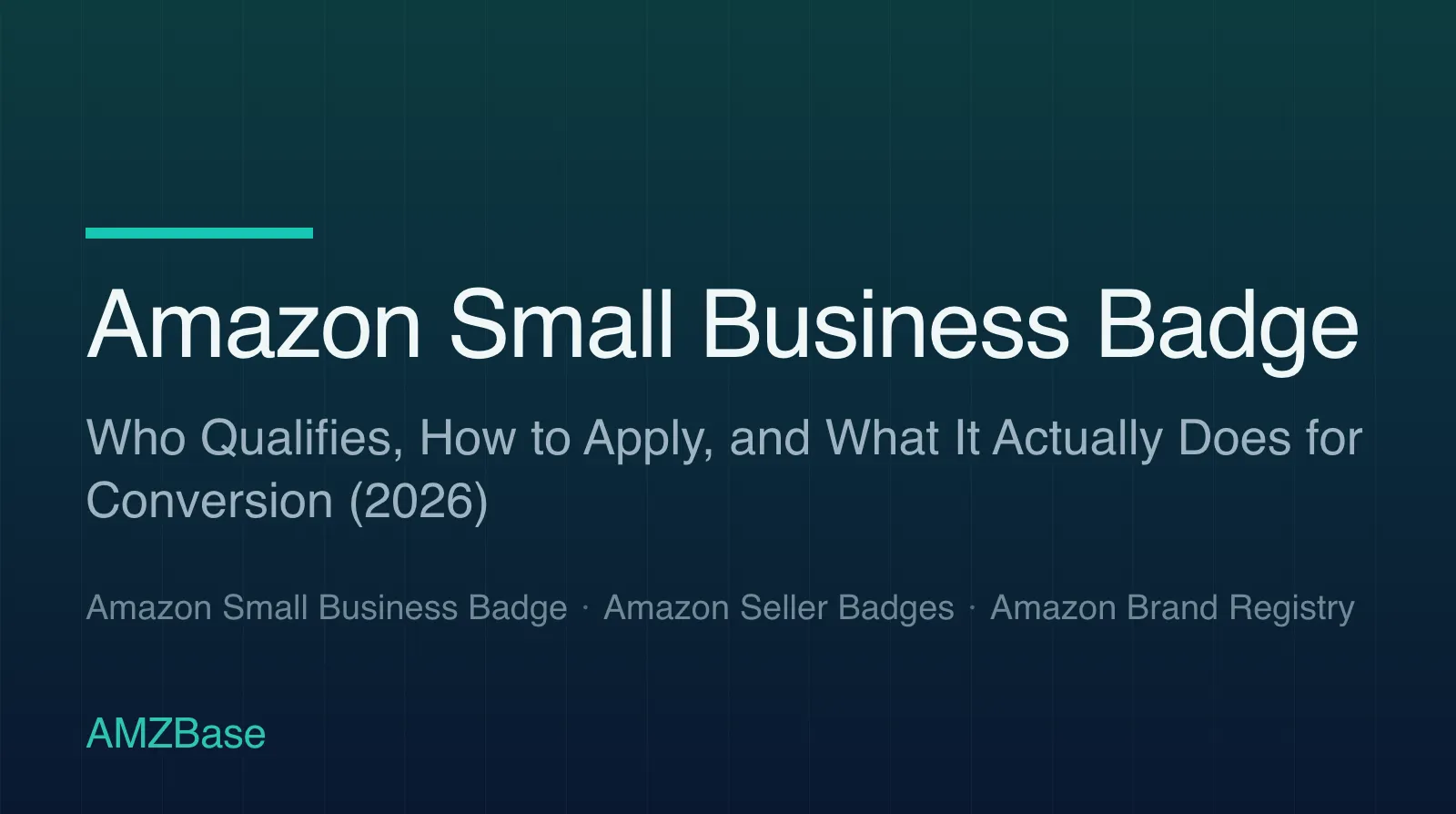 Amazon Small Business Badge title card