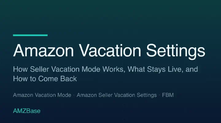 Amazon seller vacation settings guide title card