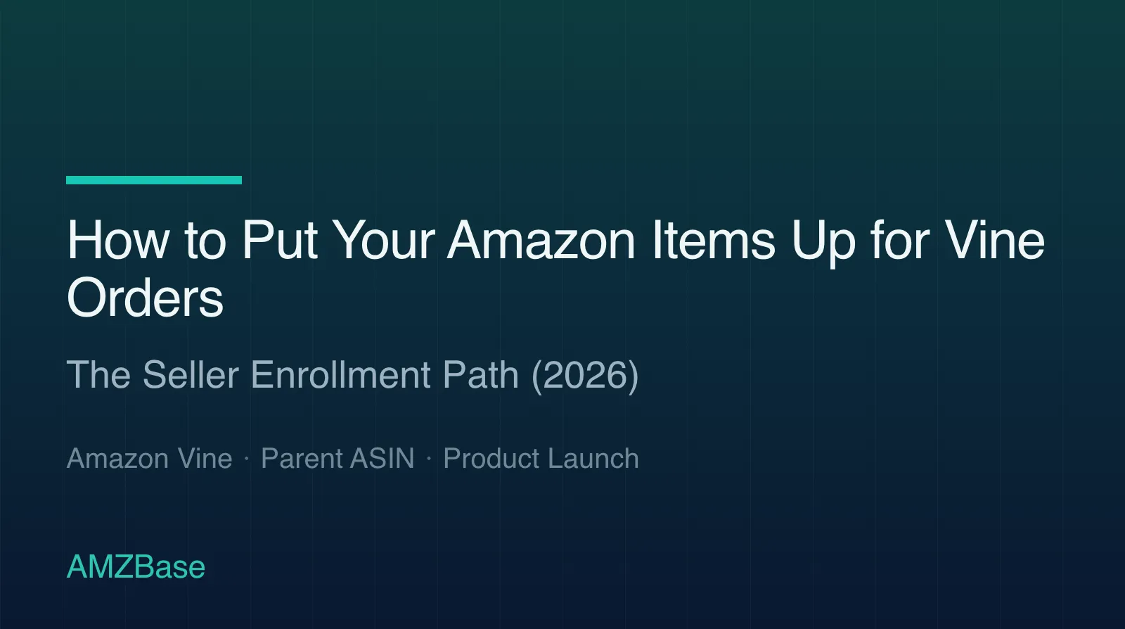 The Amazon Vine enrollment flow: enter an ASIN, add variations, set units, confirm
