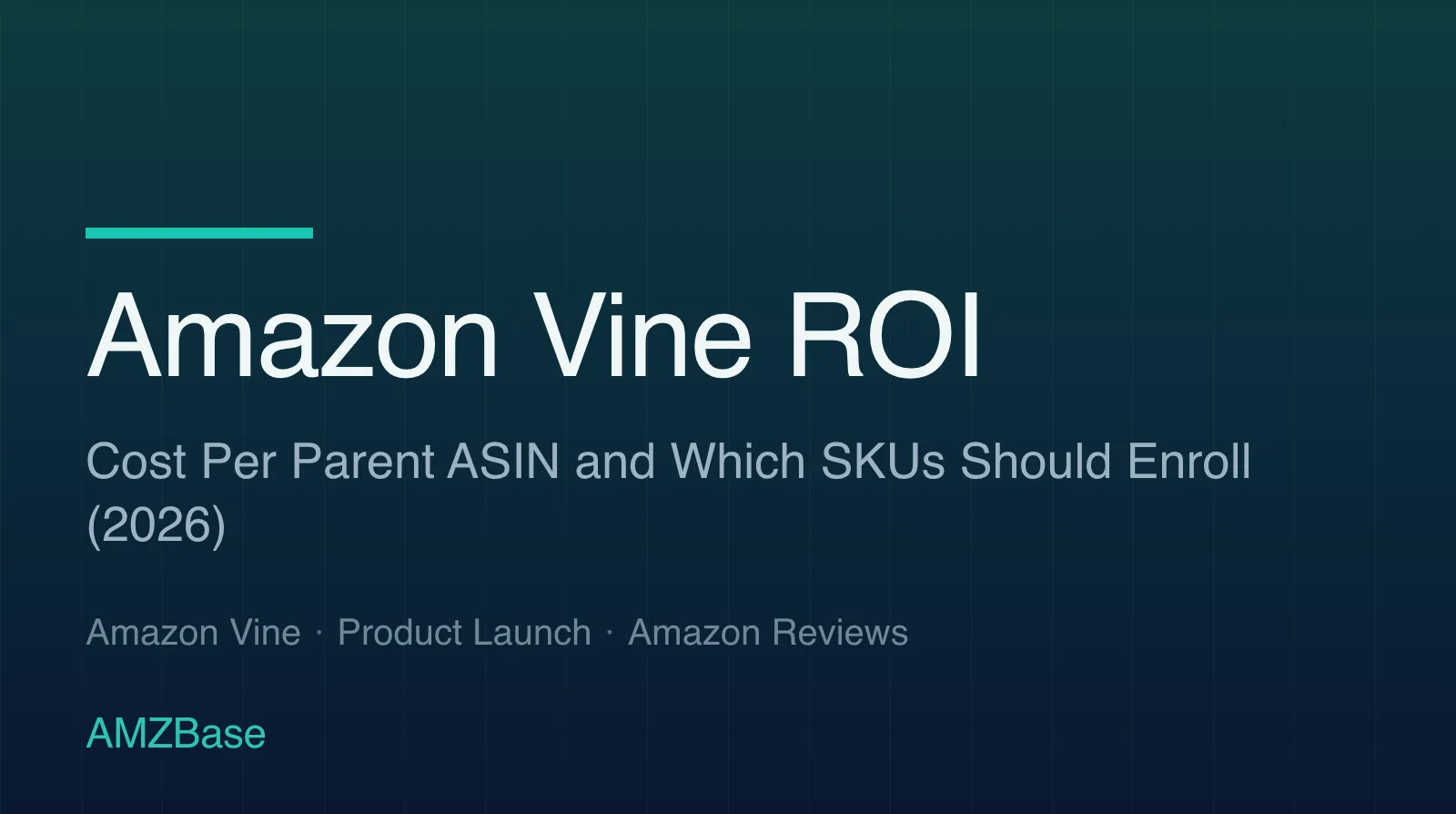 Amazon Vine ROI title card
