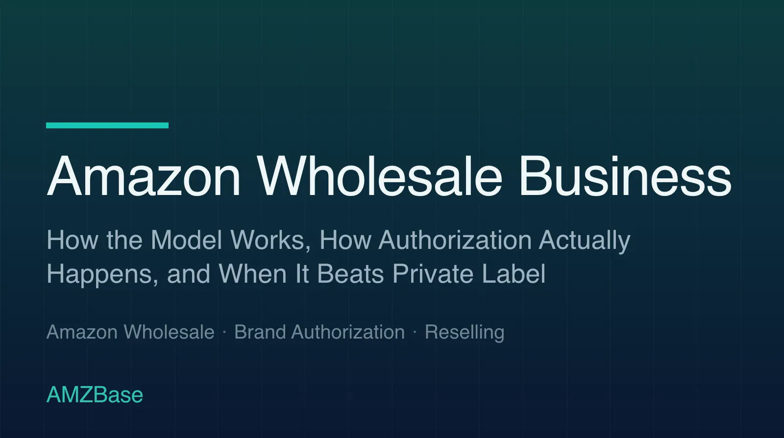 Amazon Wholesale Business title card