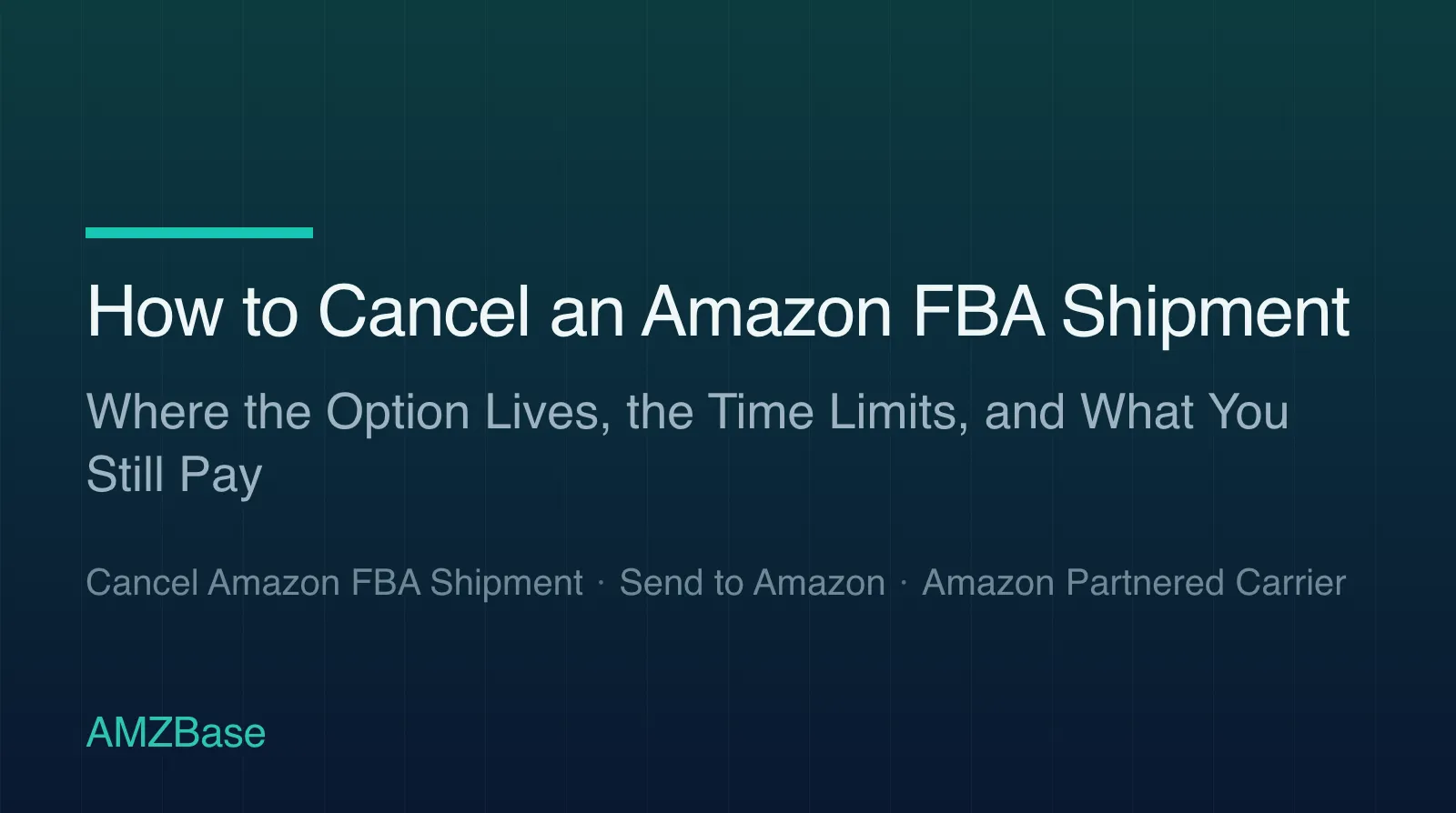 How to Cancel an Amazon FBA Shipment title card