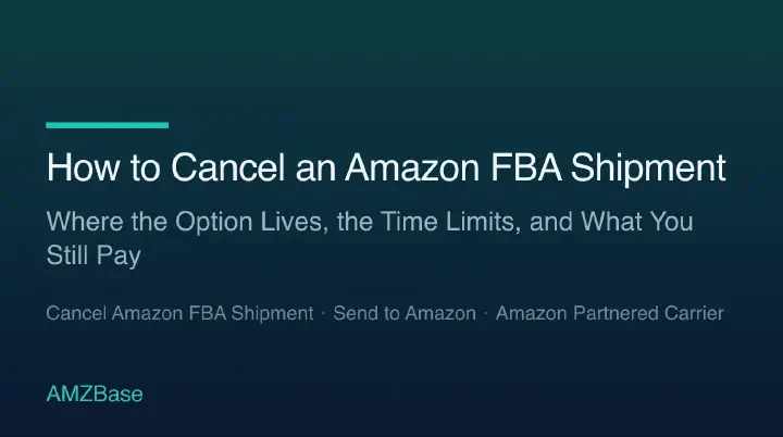 How to Cancel an Amazon FBA Shipment title card