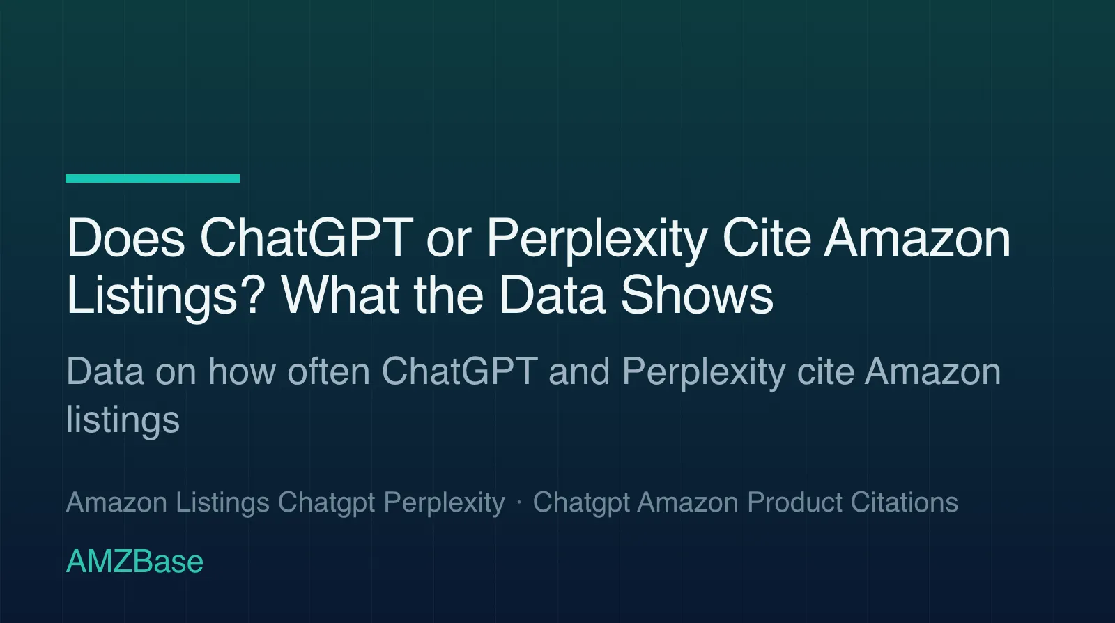 ChatGPT and Perplexity citation data for Amazon product listings