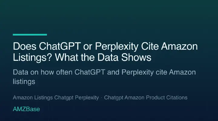 ChatGPT and Perplexity citation data for Amazon product listings