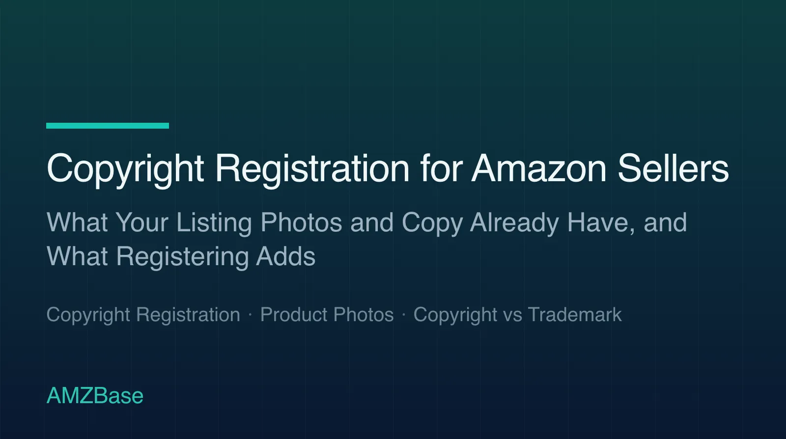 Copyright Registration for Amazon Sellers title card