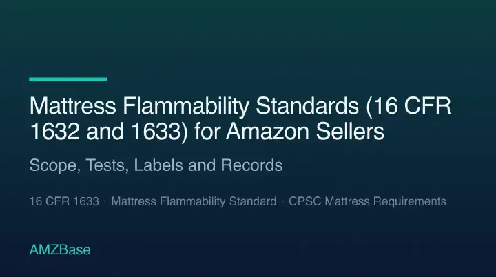 Mattress Flammability Standards 16 CFR 1632 and 1633 title card