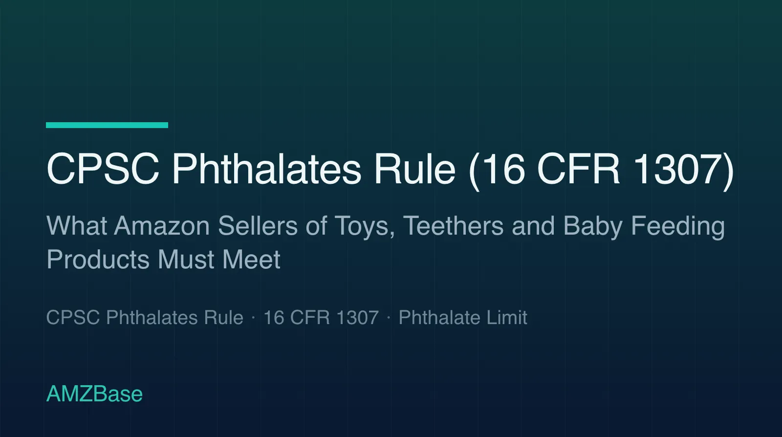 CPSC Phthalates Rule 16 CFR 1307 title card