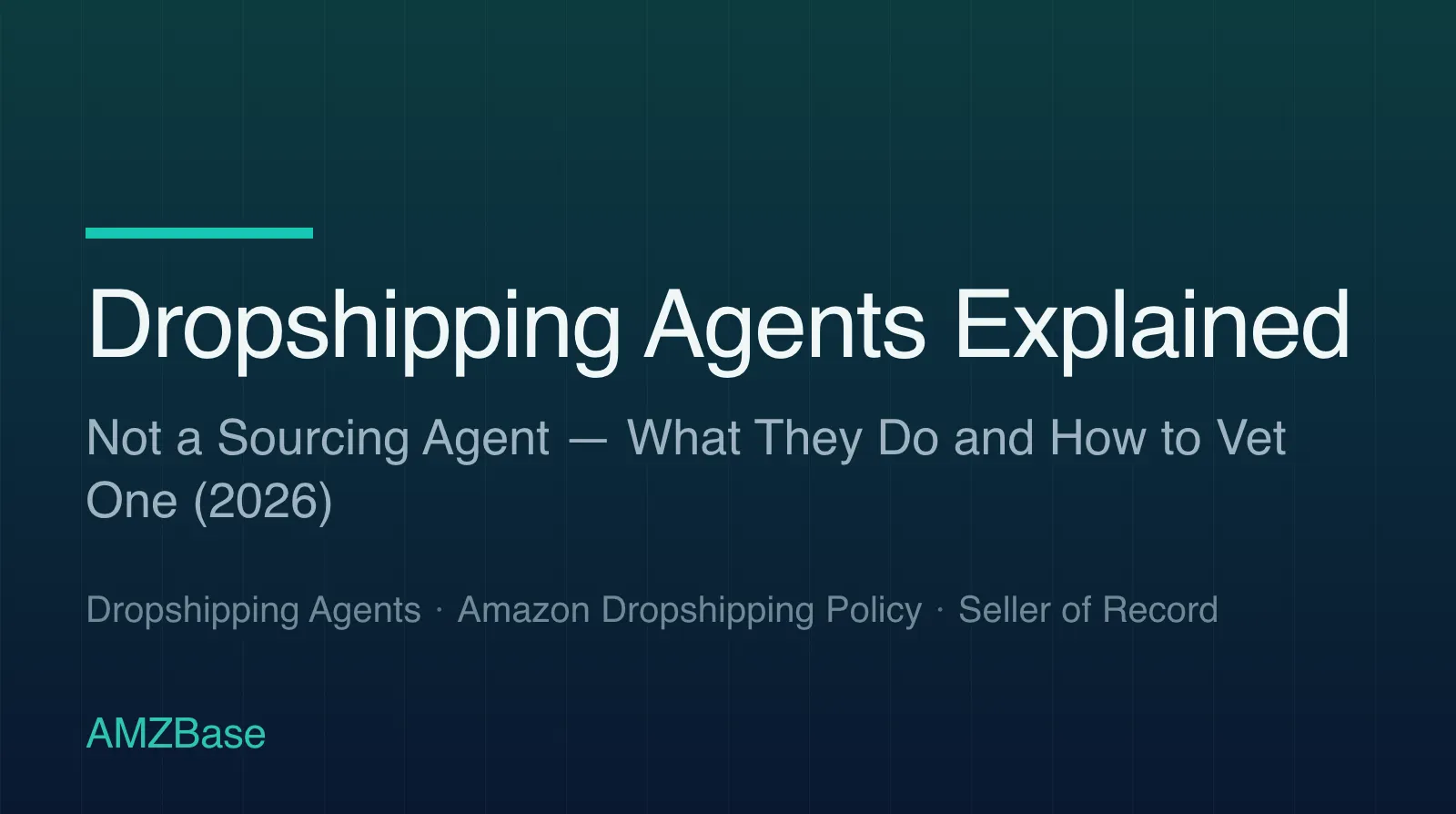 Dropshipping Agents Explained title card