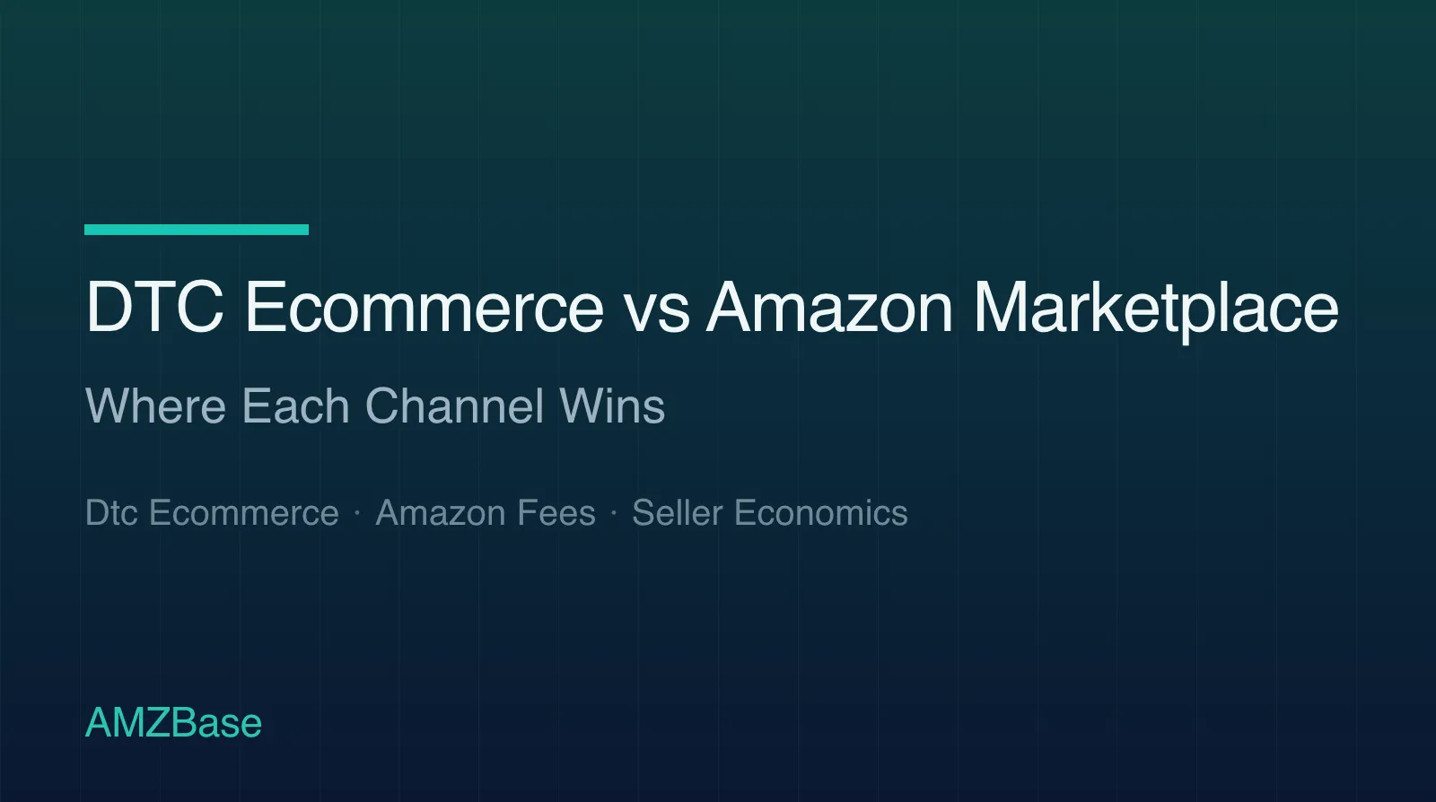 DTC Ecommerce vs Amazon Marketplace title card
