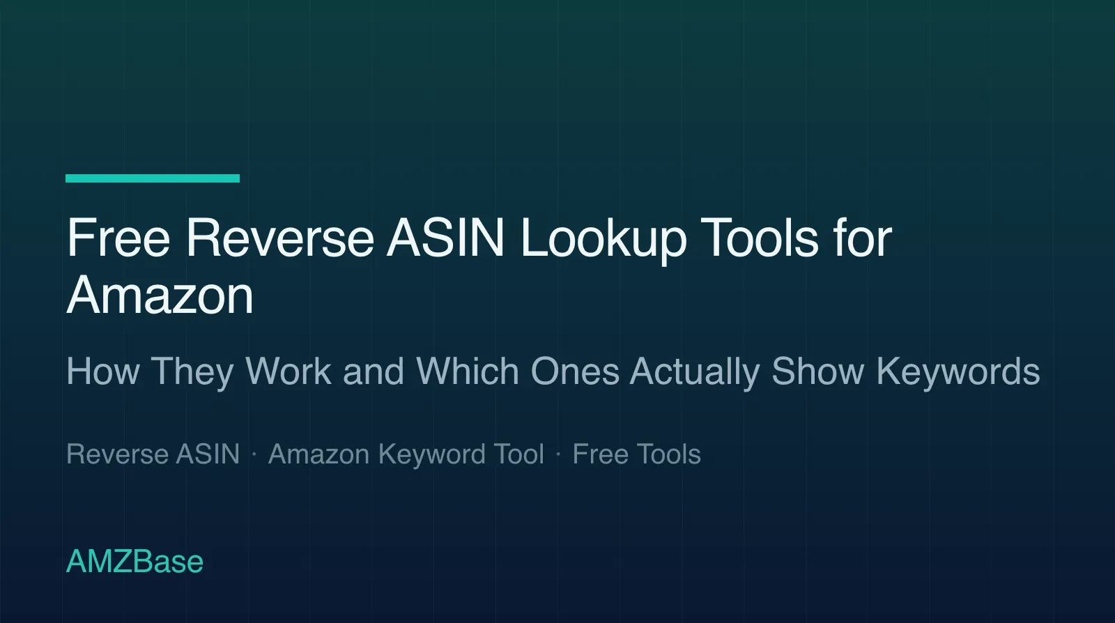 Free Reverse ASIN Lookup Tools for Amazon title card
