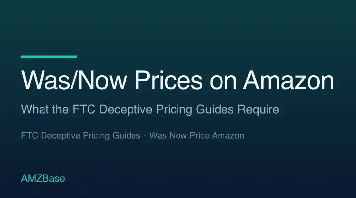 Was/Now Prices on Amazon title card