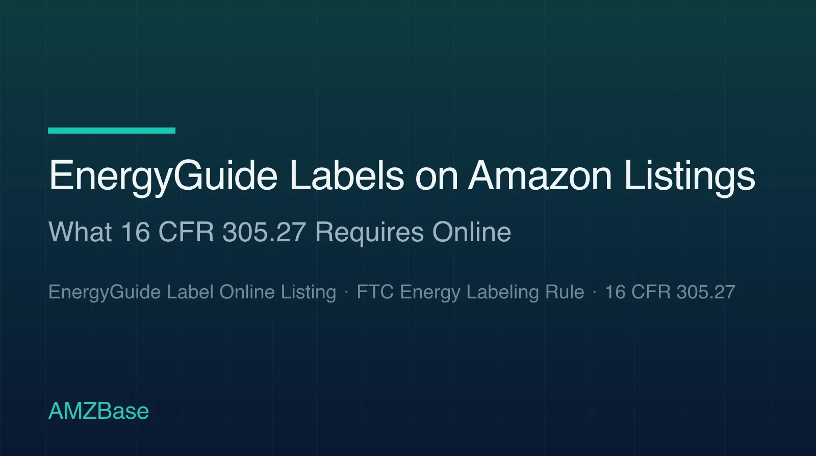 EnergyGuide Labels on Amazon Listings title card
