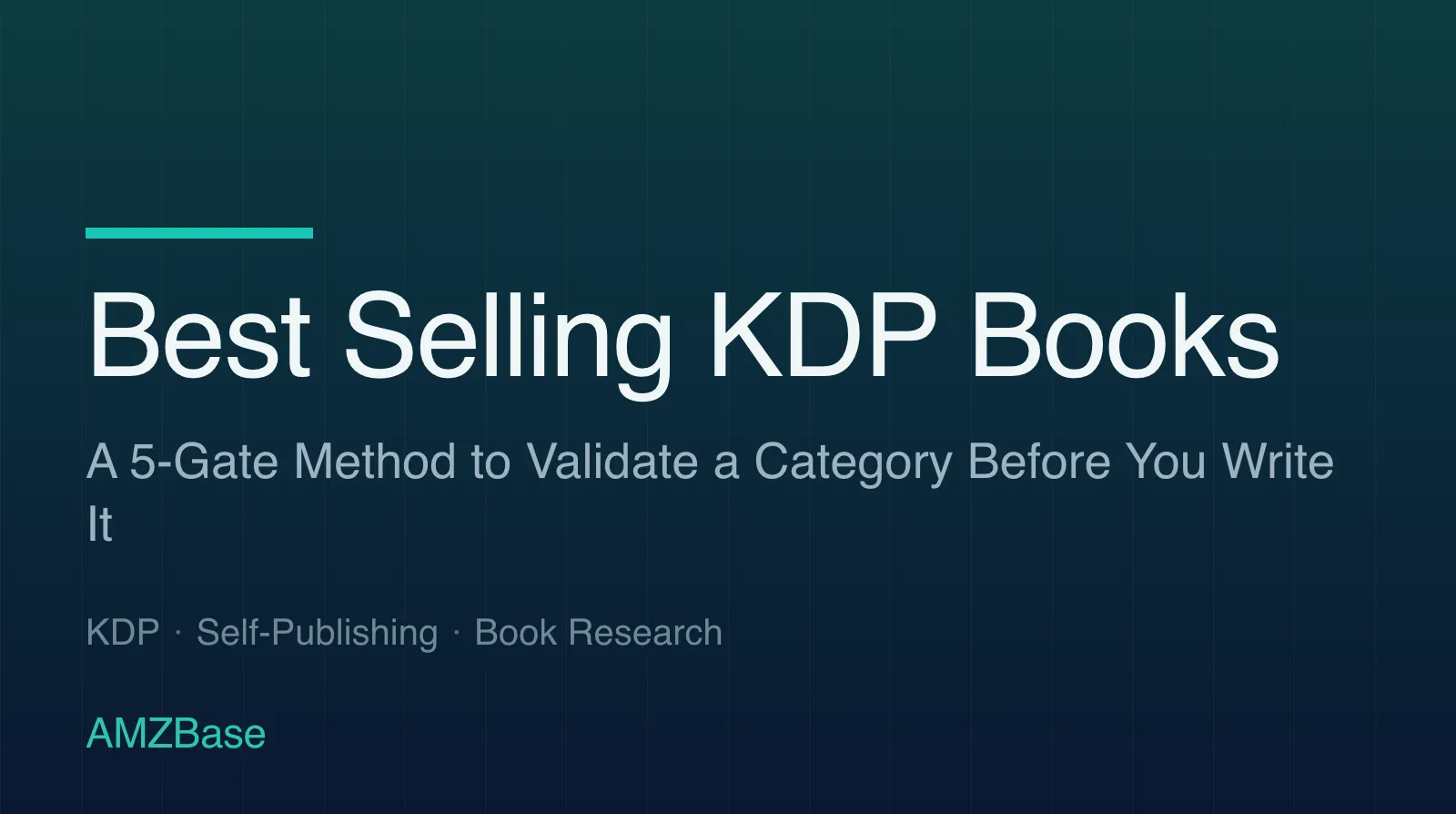 Five-gate KDP category validation method using public Amazon signals