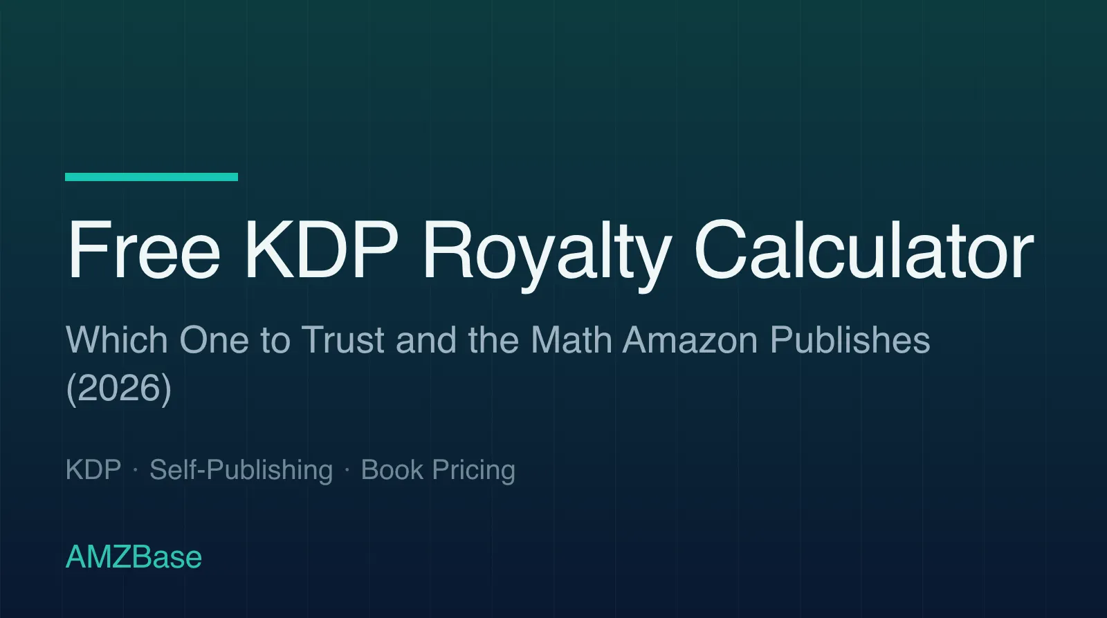 Free KDP Royalty Calculator title card