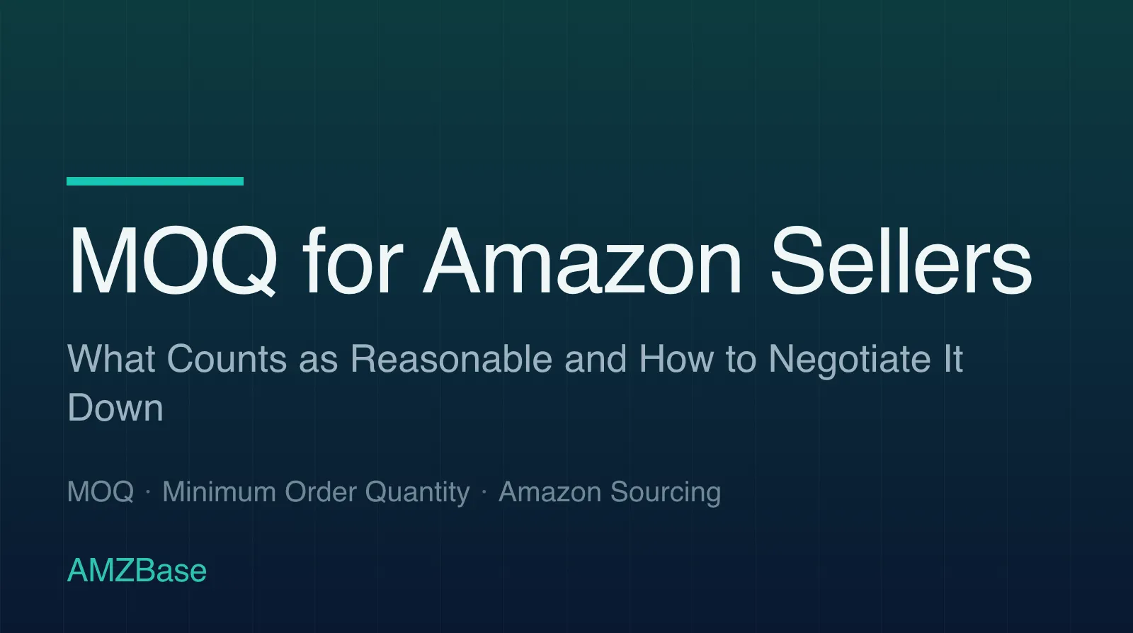 MOQ for Amazon Sellers title card