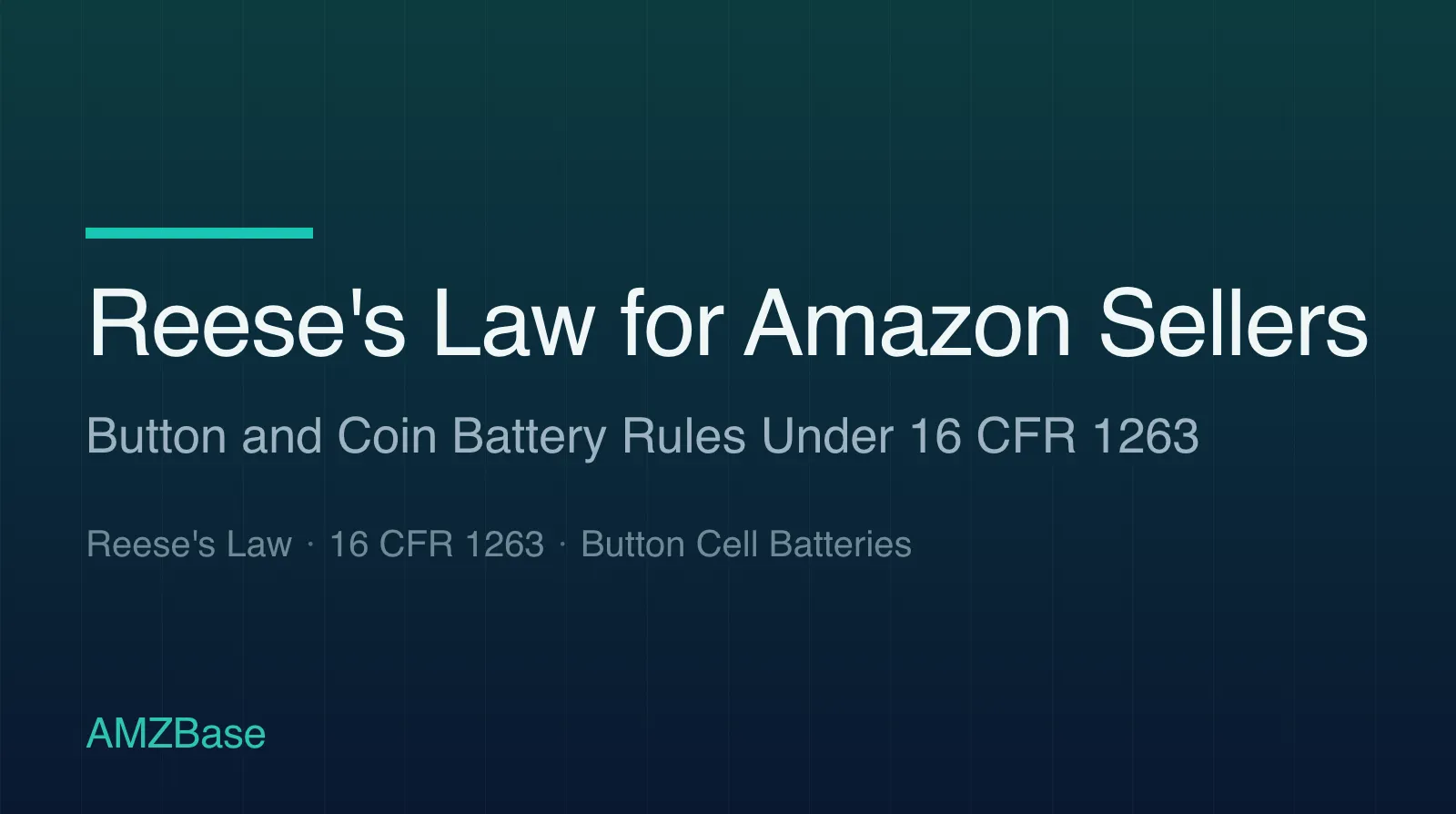 Reese's Law for Amazon Sellers title card