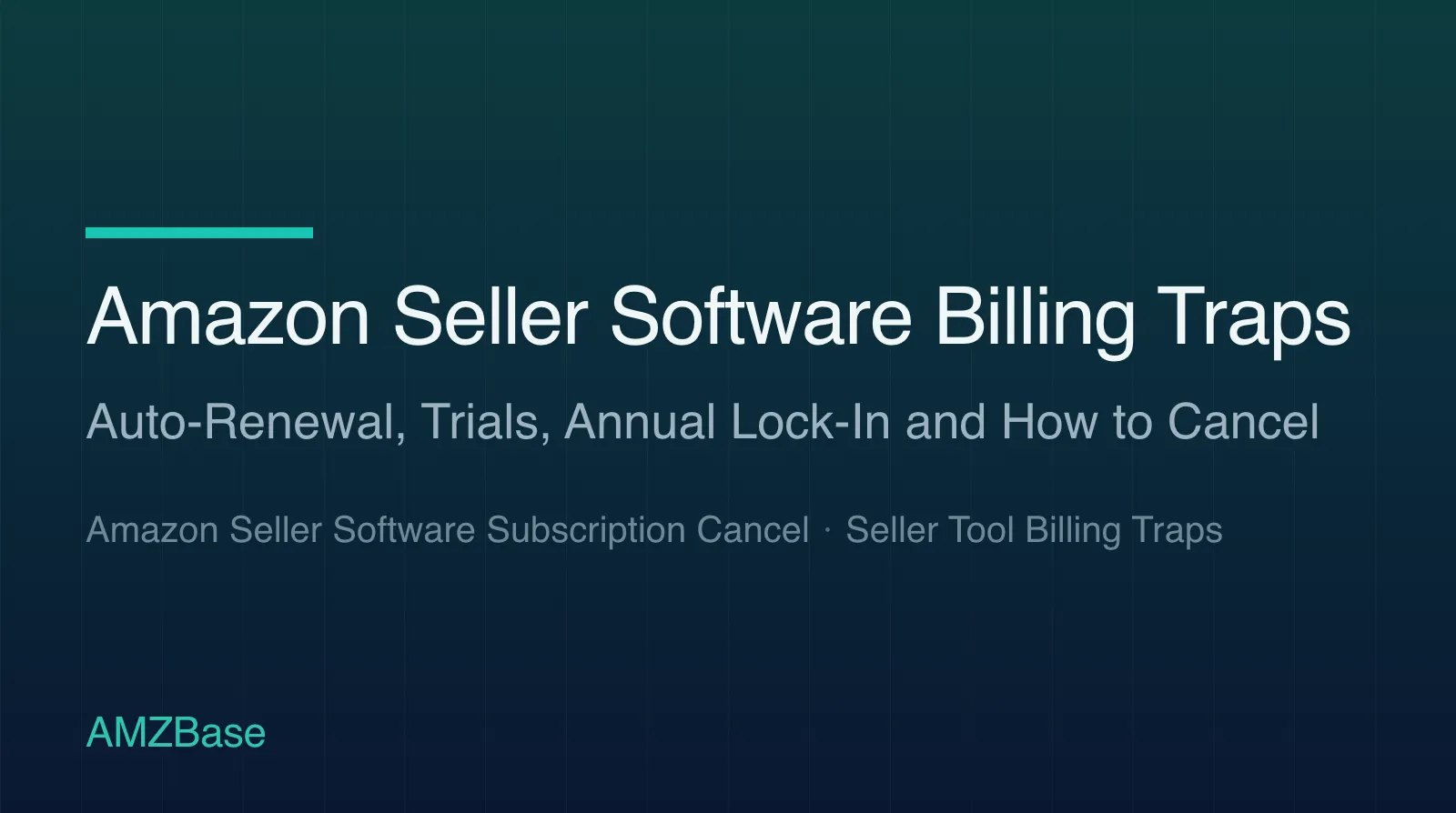 Amazon Seller Software Billing Traps title card