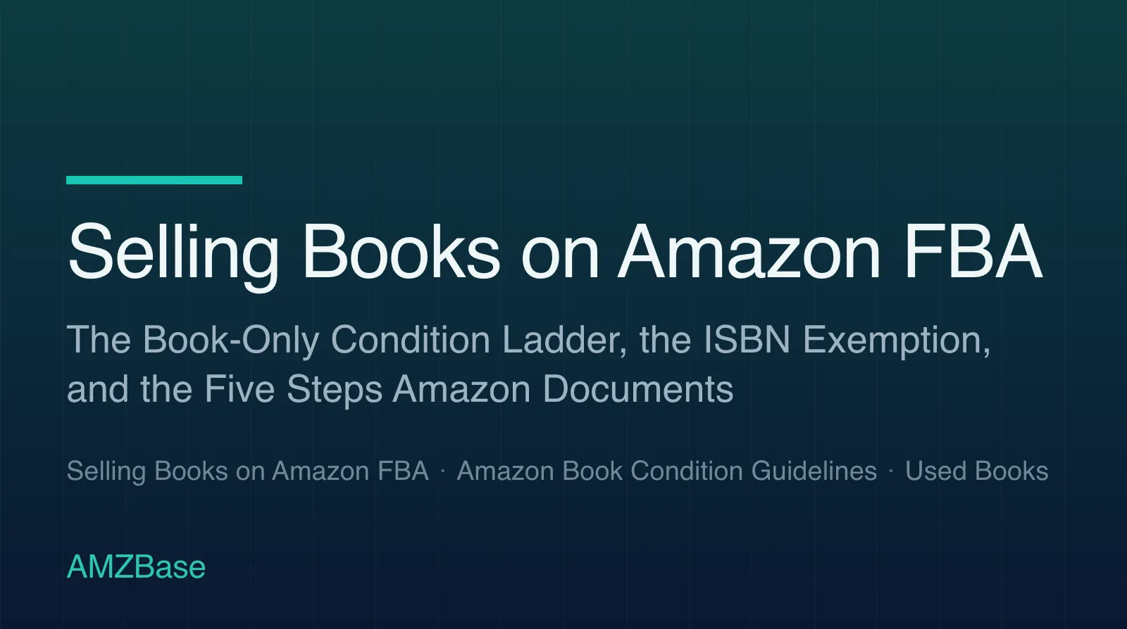 Book condition ladder for selling books on Amazon FBA