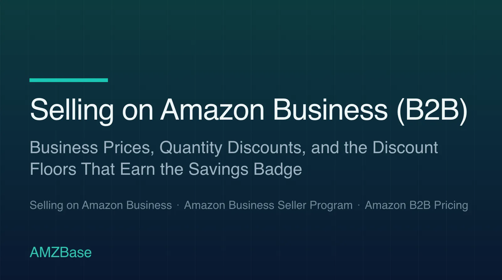 Selling on Amazon Business (B2B) title card