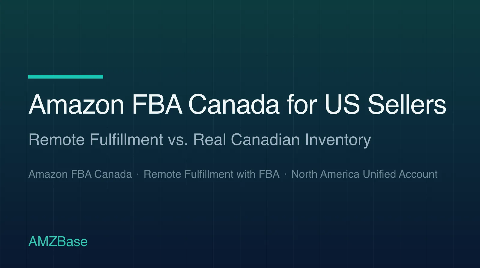 Amazon FBA Canada for US Sellers title card