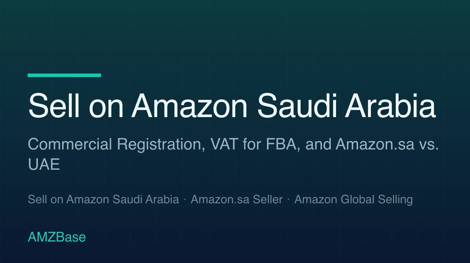 Sell on Amazon Saudi Arabia title card
