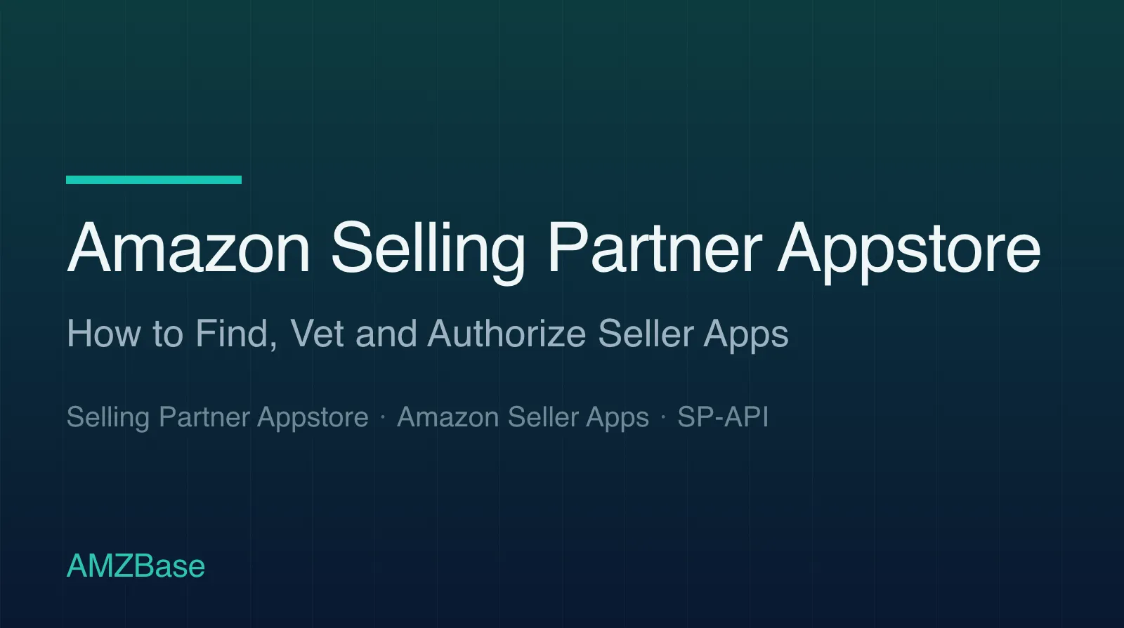 Amazon Selling Partner Appstore guide title card