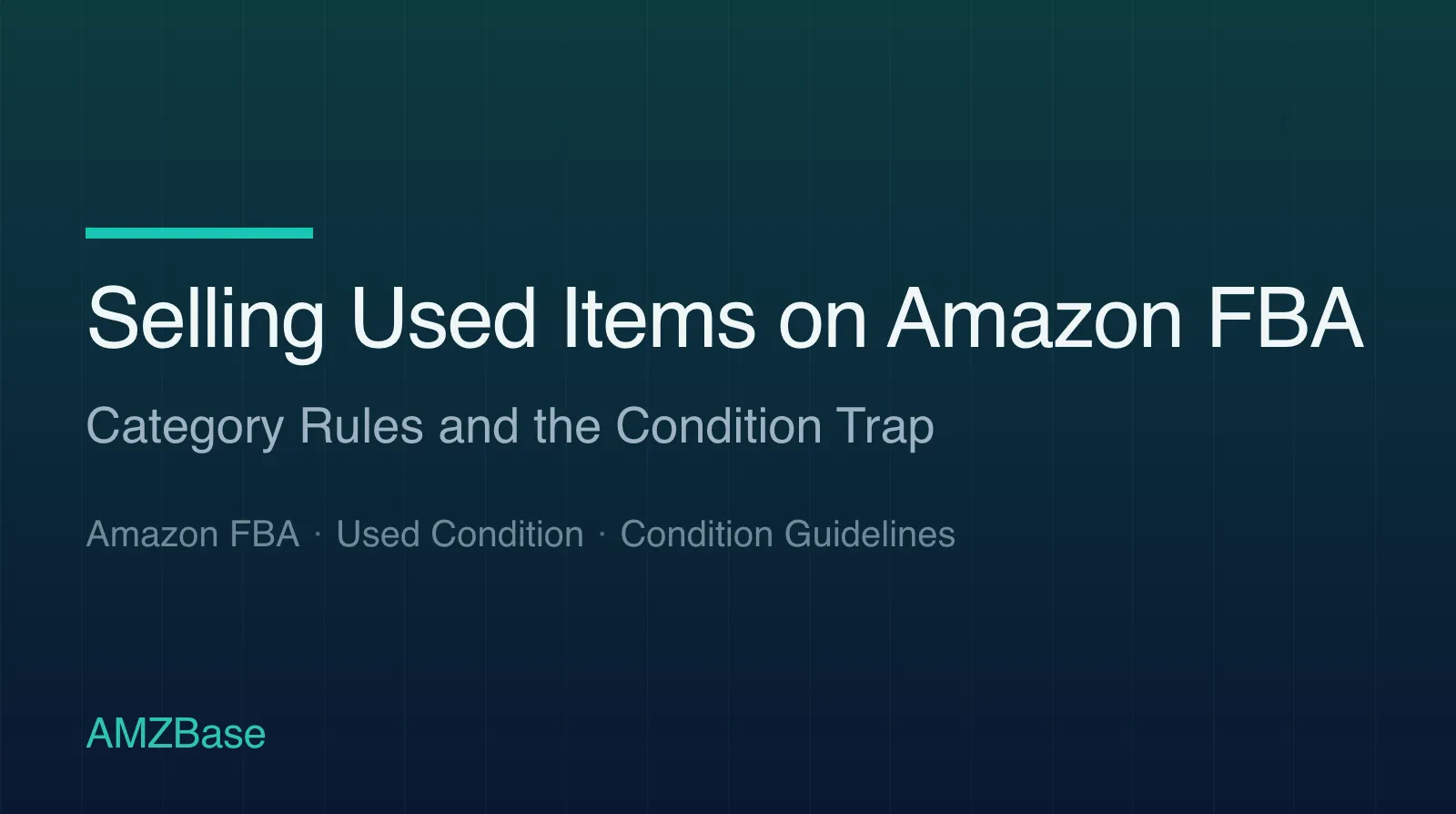 Selling Used Items on Amazon FBA title card