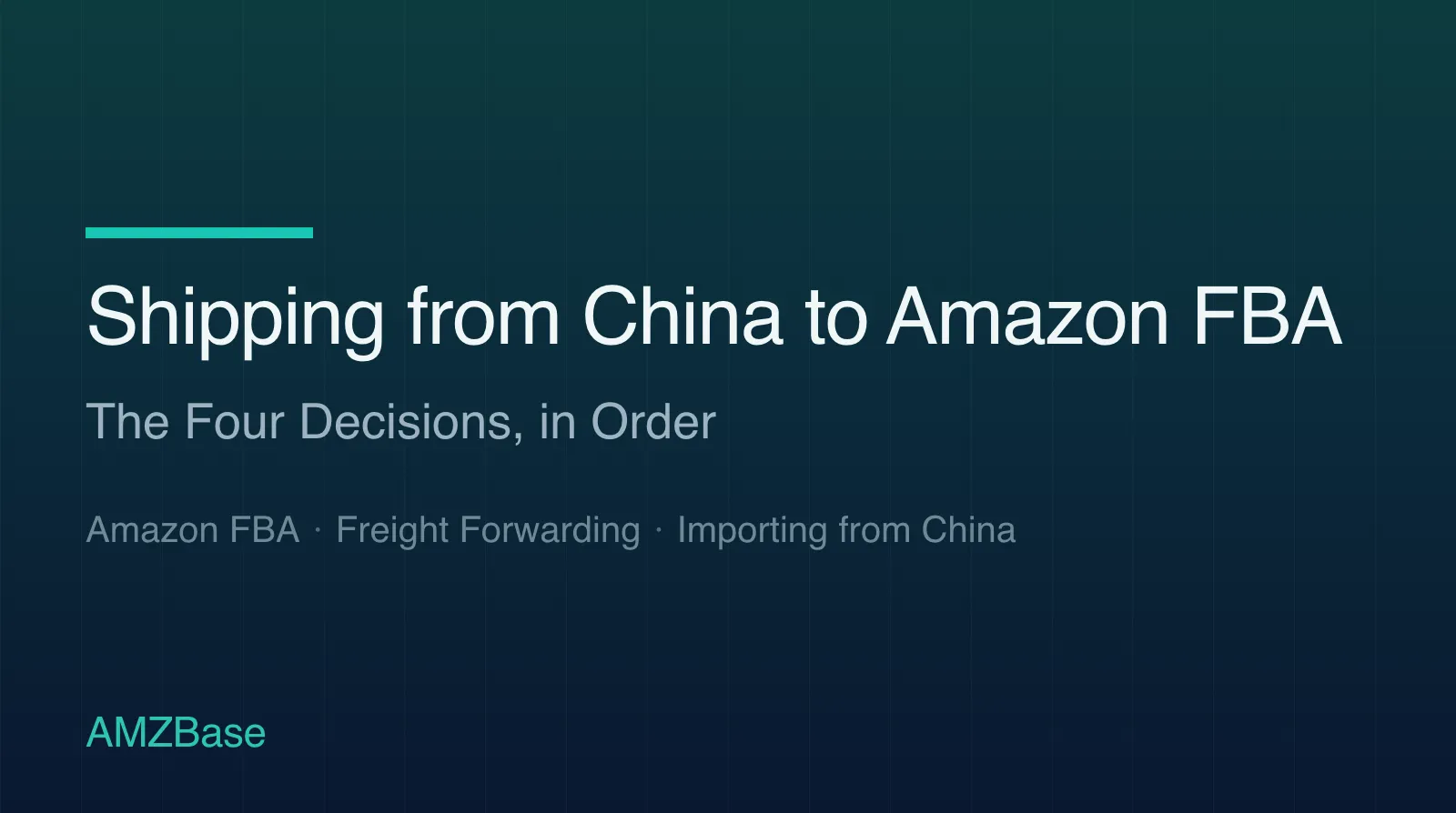 Shipping from China to Amazon FBA title card