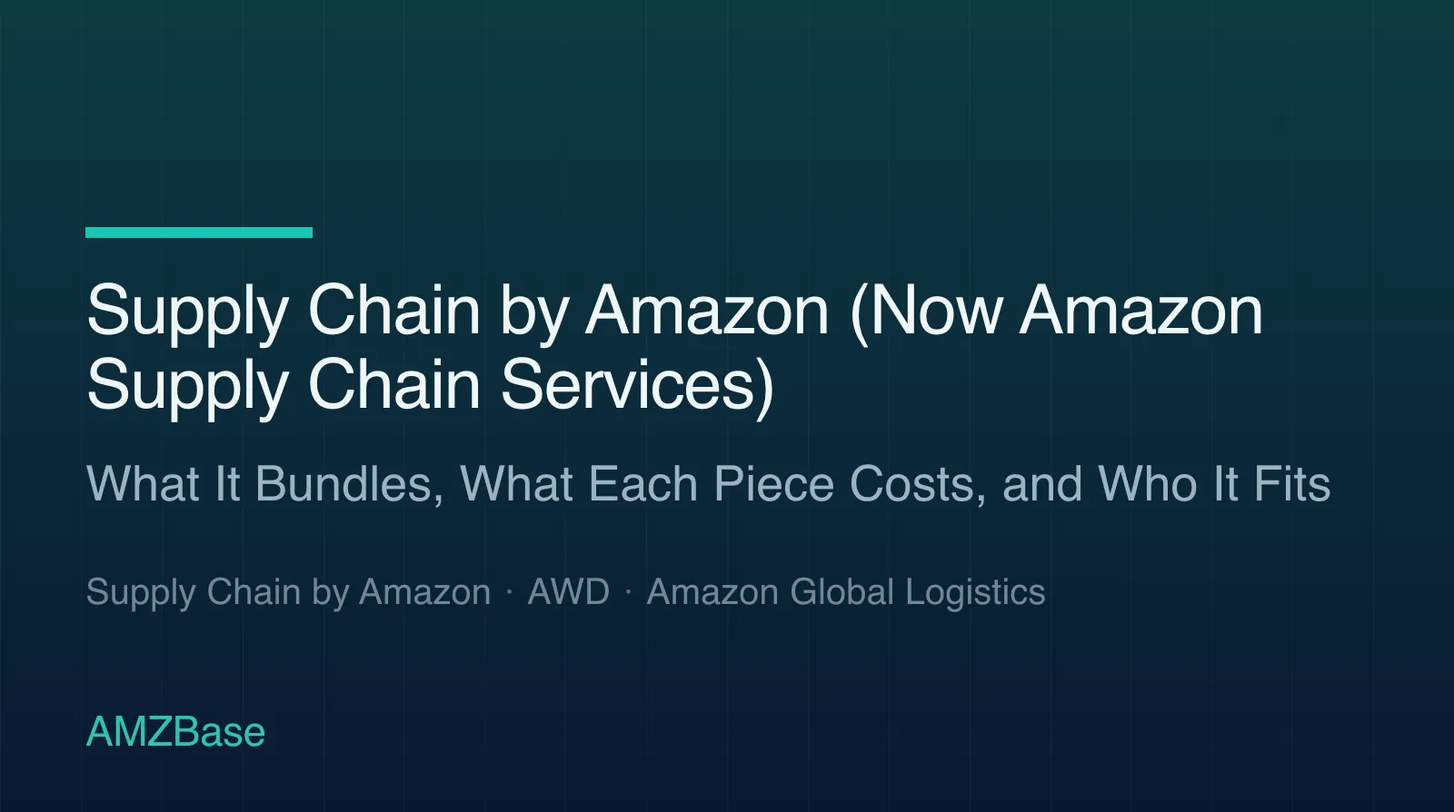 Supply Chain by Amazon (Now Amazon Supply Chain Services) title card
