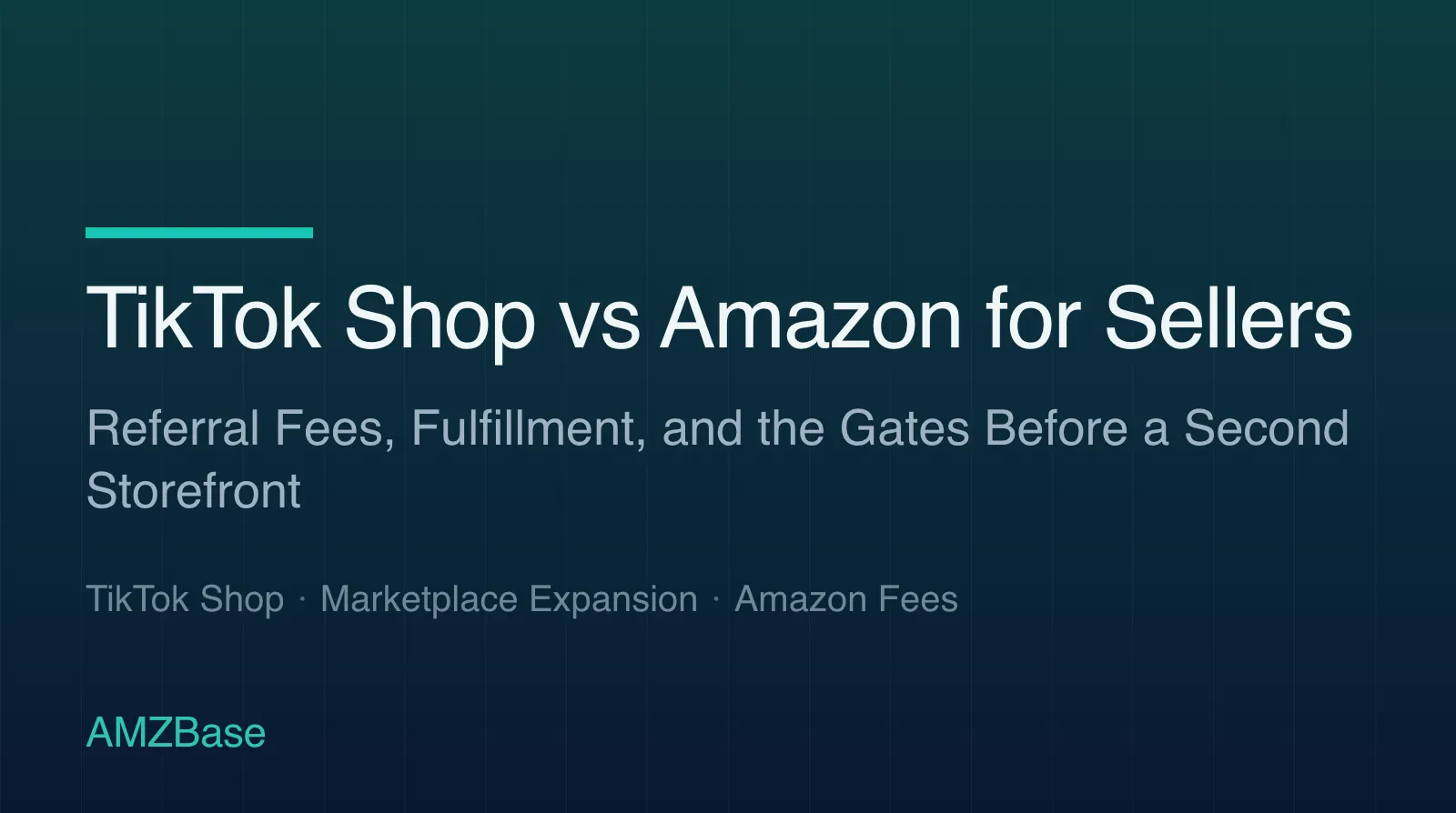 TikTok Shop vs Amazon for Sellers title card