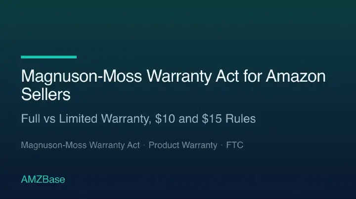 Magnuson-Moss Warranty Act for Amazon sellers title card
